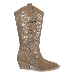 Bottes Cowboy Alma En Pena Rhinestones Bleu Femme | JUW-15520726